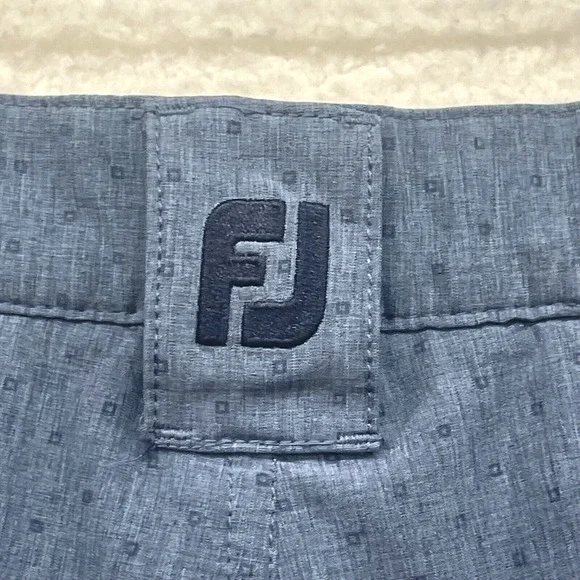 FootJoy Shorts Mens 38 Blue Dotted Golf Preppy Chino Performance FJ Flat Front - Picture 5 of 12
